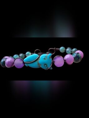 Handcrafted Oxidized Copper Wire Wrap Bracelet